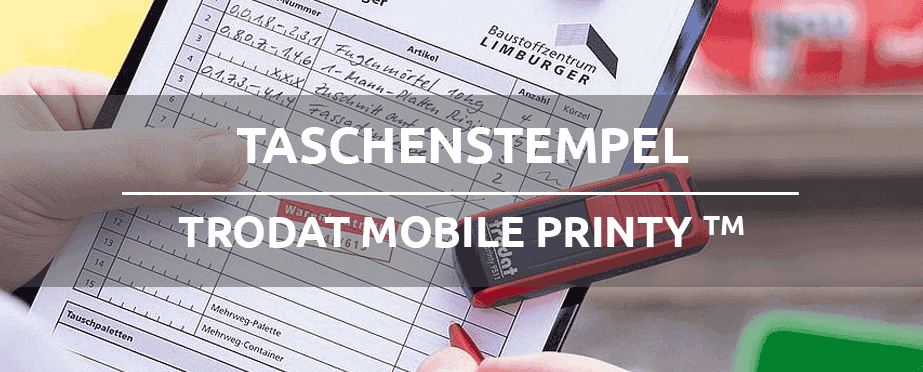 mobile Taschenstempel für Firmen und Privat Taschenstempel - mobile Stempel